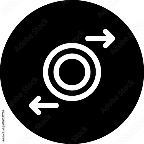 Easy Cash Flow Icon With Dollar Coin Vector Icon, symbol Circular Style Isolated Vector Icon. 