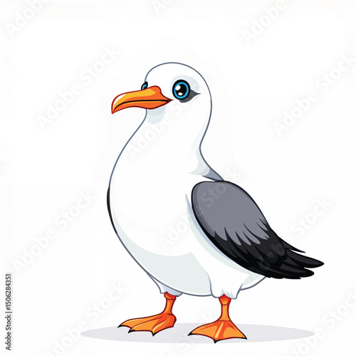 vector illustration of a seagull
