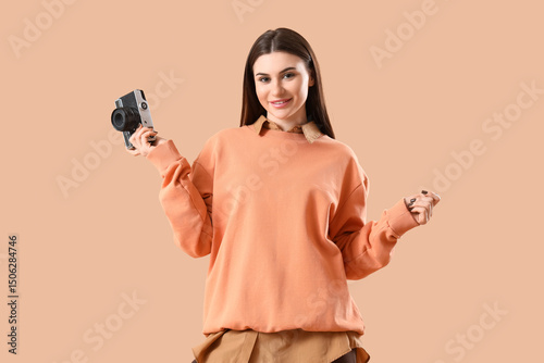 Beautiful young woman with ...