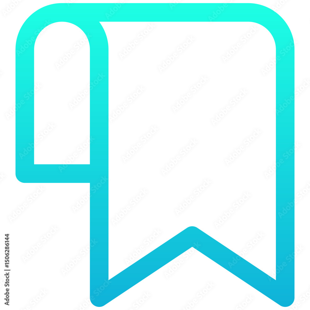Bookmark Vector Icon, Lineal gradient Style Isolated Vector Icon. Bookmark Vector Icon, Lineal gradient Style Isolated Vector Icon.
