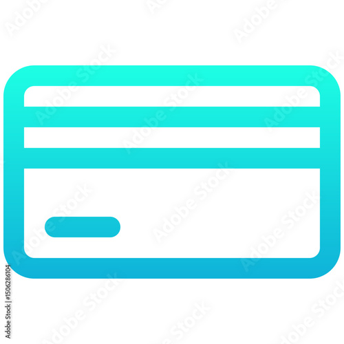 Credit Card, Debit Card Vector Icon, Lineal gradient Style Isolated Vector Icon.	

