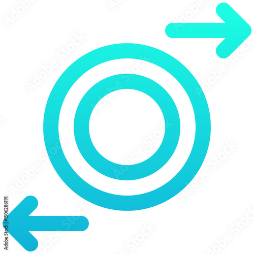 Easy Cash Flow Icon With Dollar Coin Vector Icon, symbol Lineal gradient Style Isolated Vector Icon.	