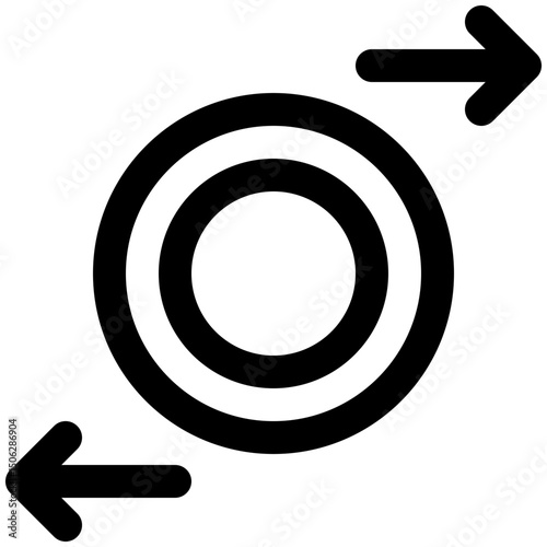 Easy Cash Flow Icon With Dollar Coin Vector Icon, symbol Lineal Style Isolated Vector Icon. 
