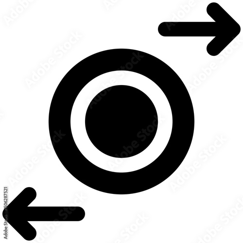 Easy Cash Flow Icon With Dollar Coin Vector Icon, symbol Silhouette Style Isolated Vector Icon. 