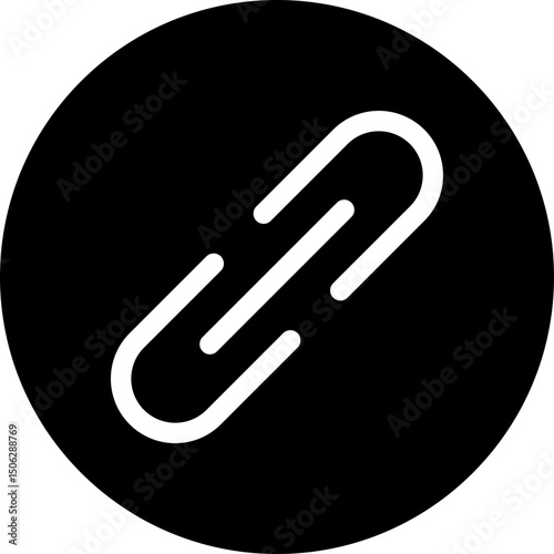 Chain Links, Broken Link Vector Icon, Circular Style Isolated Vector Icon. 