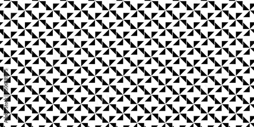 Seamless Black and White Geometric Triangle Pattern, Abstract Modern Interlocking Zigzag Repeat Background, Minimalist Monochrome Design with Sharp Angular Forms.