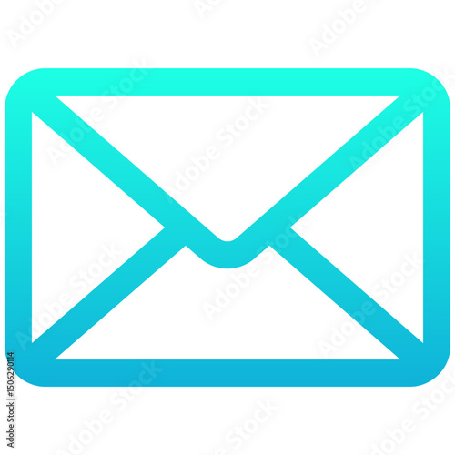 Mail Icon, Email Icon, E-mail, Envelope Vector Icon, Lineal Gradient Style Isolated Vector Icon. 