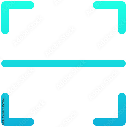 Qr Code Scanner Icon, Code Scanner Vector Icon, Lineal Gradient Style Isolated Vector Icon. 