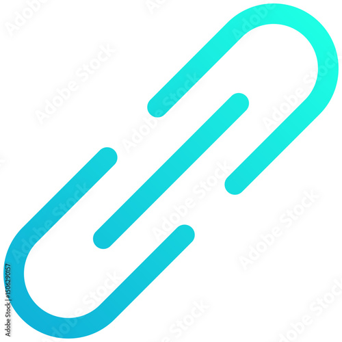 Chain Links, Broken Link Vector Icon, Lineal Gradient Style Isolated Vector Icon. 