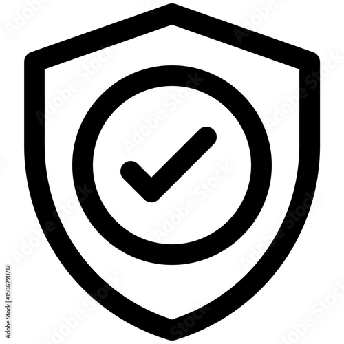 Security Icon, Shield, Protection Vector Icon, Isolated Silhouette Vector Icon. Lineal Style Isolated Vector Icon.	