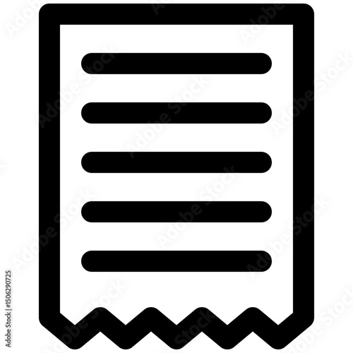 Invoice, Receipt Icon, Bill Payment Vector Icon, Lineal Style Isolated Vector Icon.	