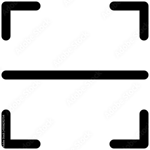 Qr Code Scanner Icon, Code Scanner Vector Icon, Silhouette Style Isolated Vector Icon. 