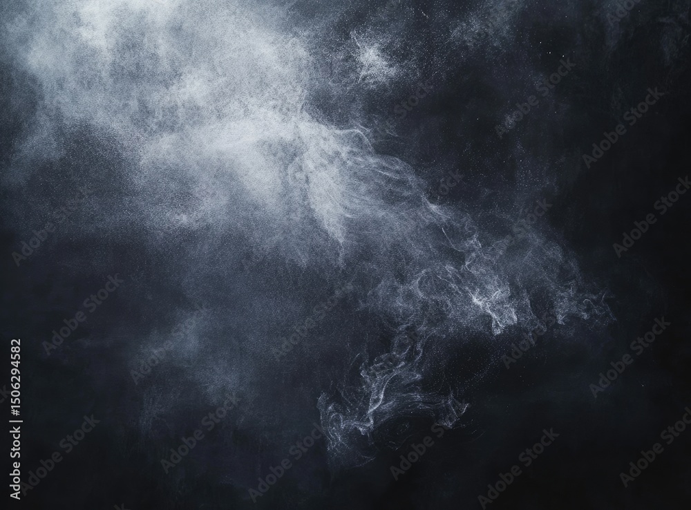 Fototapeta premium Abstract smoky clouds on dark background