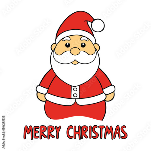 Festive Christmas greeting template featuring cheerful Santa Claus, snowflakes, and holiday decorations—perfect for spreading holiday joy and warm wishes!

