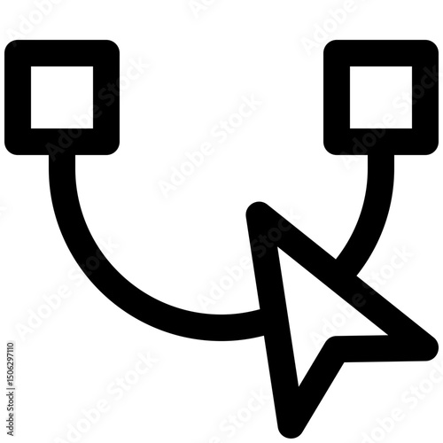 Vector Editing Tool Sign Icon, Lineal Style Isolated Vector Icon.	
