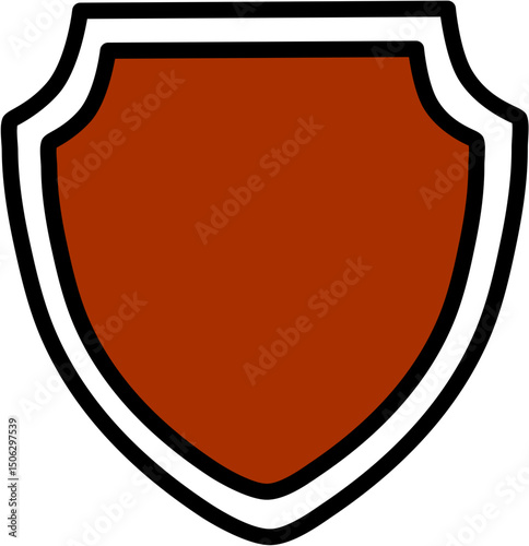 Shield with red fill and black and white border Free Download Shield with red fill and black and white border - GFXLoad