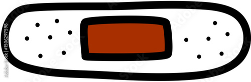 Cartoon band-aid or bandage illustration