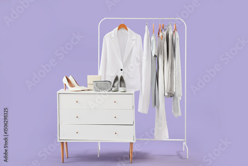 Clothes rack and chest of d...