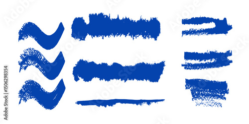 Navy blue brush stroke isolated on background. Paint brush stroke vector for ink paint, grunge design element, dirt banner, watercolor design, dirty texture. Trendy brush stroke, EPS 10