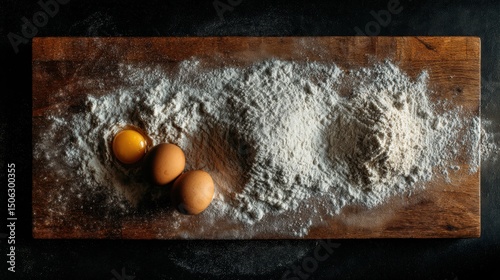 Basic Baking Ingredients and Flour Preparation photo