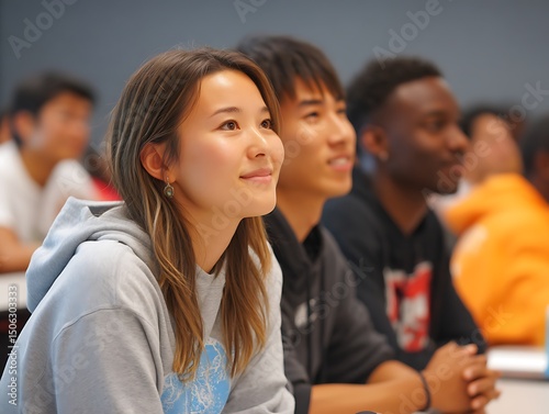 diverse students in language exchange learning global culture