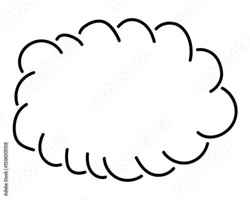 シンプルな吹き出し　雲形