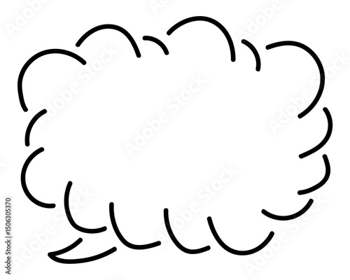 シンプルな吹き出し　雲形