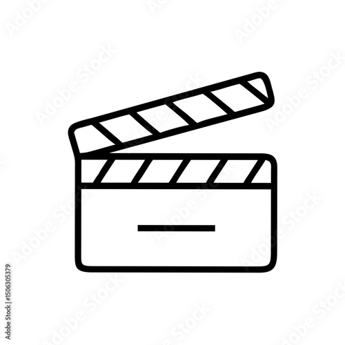Movie Clapperboard Icon Representing Cinema, Filmmaking, and Video Production