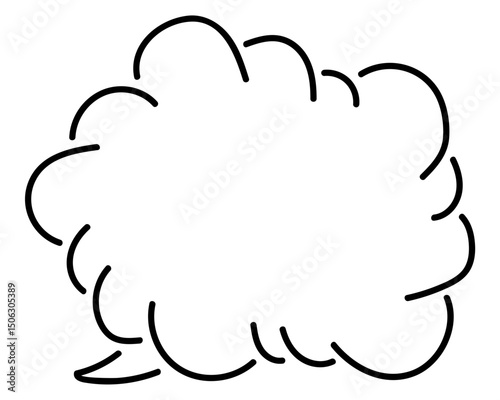 シンプルな吹き出し　雲形
