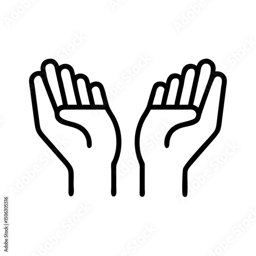 Open Hands Icon Representing Generous Giving and Compassionate Support