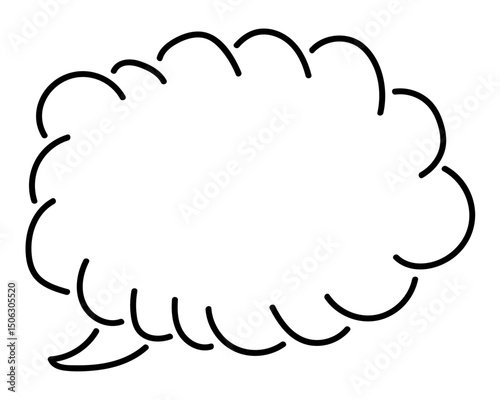 シンプルな吹き出し　雲形
