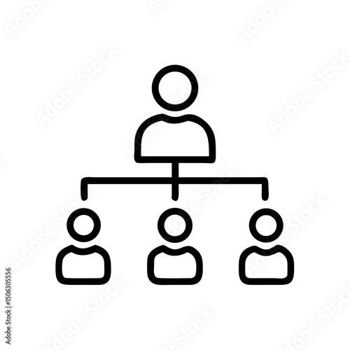 Organizational Hierarchy Icon Representing Company Structure and Management Levels
