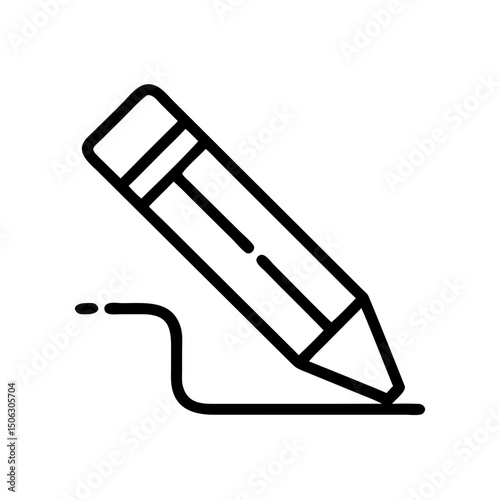 Pencil Edit Tool Icon Representing Writing, Drawing, and Content Modification