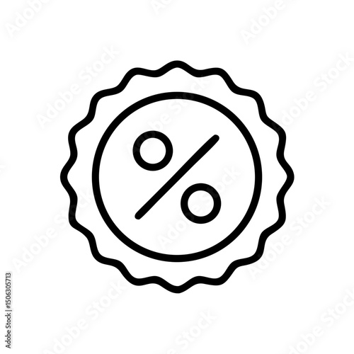 Percentage Symbol Finance Icon Representing Interest Rates and Financial Calculations