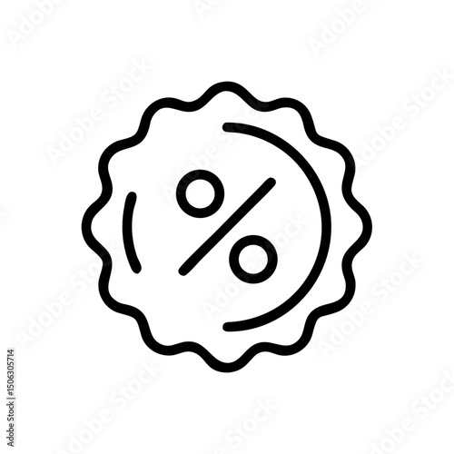 Percentage Symbol Finance Icon Representing Interest Rates and Financial Calculations
