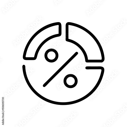Percentage Symbol Finance Icon Representing Interest Rates and Financial Calculations
