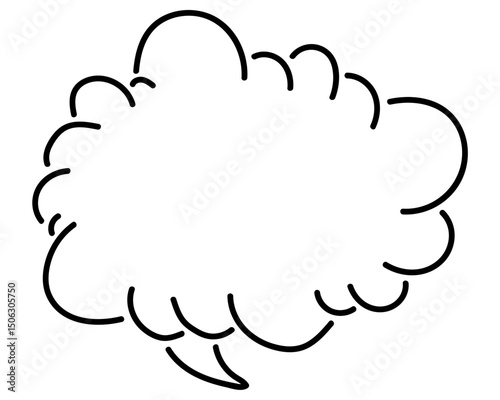 シンプルな吹き出し　雲形