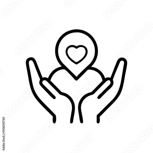 Person Holding Heart Icon Representing Kindness, Care, and Emotional Giving