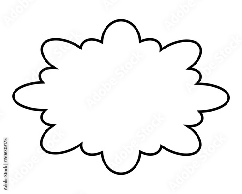 シンプルな吹き出し　雲形