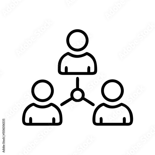 Team Collaboration Group Icon Representing Cooperative Work and Unity