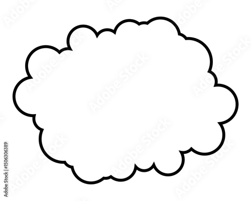 シンプルな吹き出し　雲形