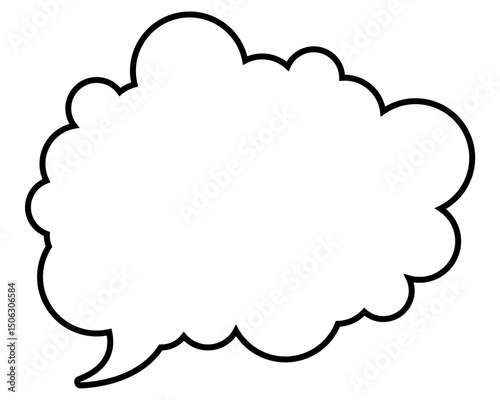 シンプルな吹き出し　雲形