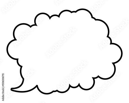 シンプルな吹き出し　雲形