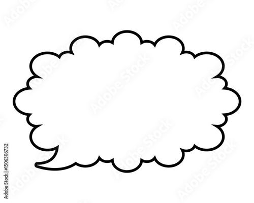 シンプルな吹き出し　雲形