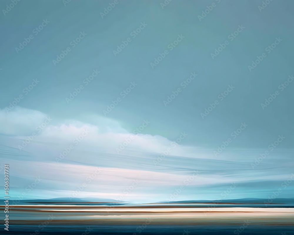 Fototapeta premium pastel landscape with soft light and open plain