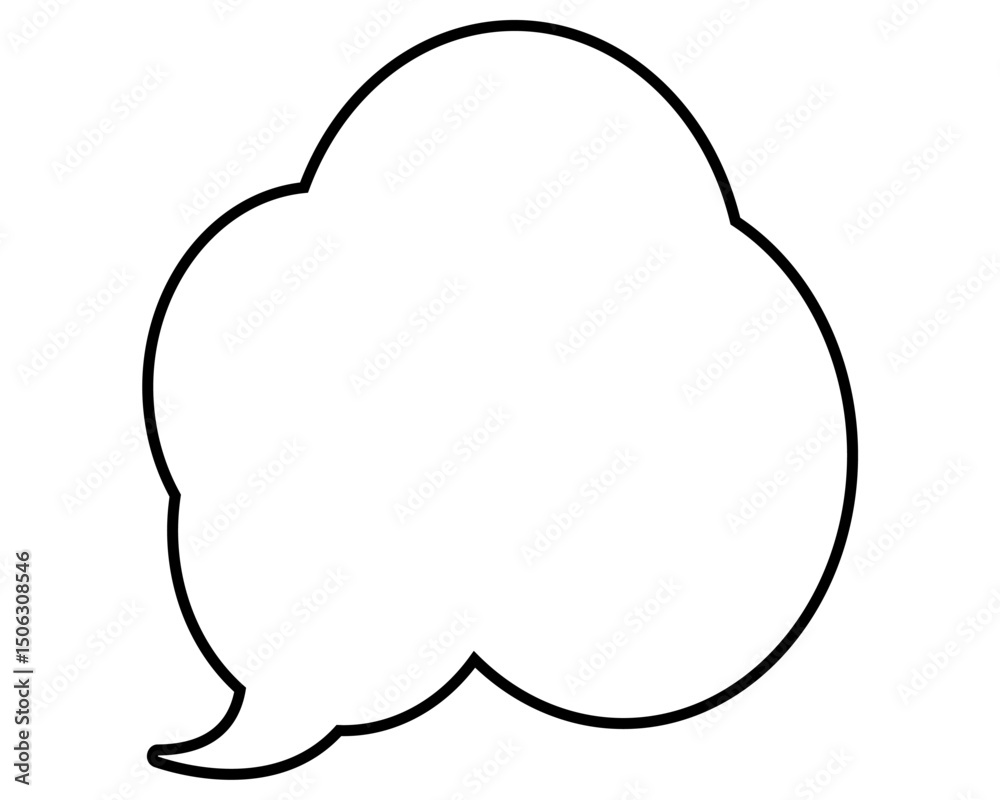 Fototapeta premium シンプルな吹き出し 雲形