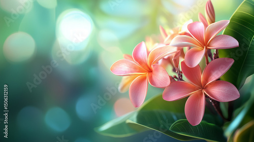 Pinky flowers in the nature