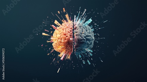 Surreal digital art a mind's journey through schizophrenia and emotional awareness