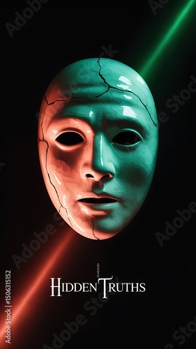 Cracked mask hidden truths mysterious enigma