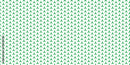 Seamless Green Geometric Triangle Pattern on White, Abstract Modern Christmas Tree Repeat Background, Minimalist Holiday Design: Green Star Motif.